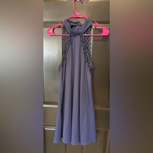 Lulus - Navy mini tie back dress